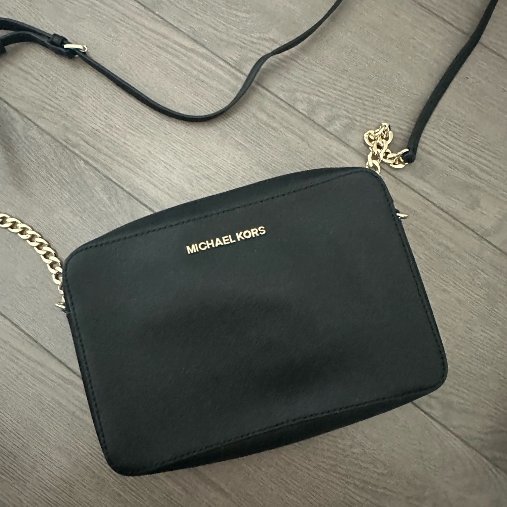 Michael Kors Black and Gold Crossbody Bag